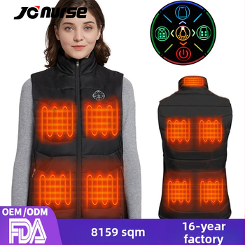 Grijani prsluk s kardigan stilom i konstantnom temperaturom – Unisex, zima/jesen, punilo pamuk, podstava poliester