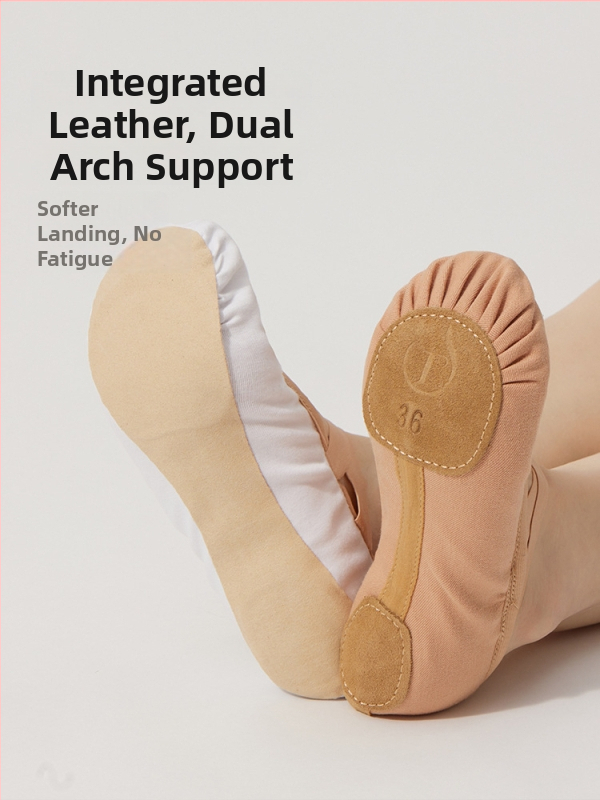 Unisex plesne cipele za balet i moderni ples – mek podplat od kože, prozračna, lagana, otporna na habanje, za odrasle.