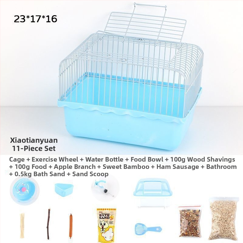 Set dodatne opreme za kavez za hamstera za početnike: trkaći kotačić u obliku sira, bočica s vodom i posuda za hranu, minimalistički stil, za unutarnju upotrebu