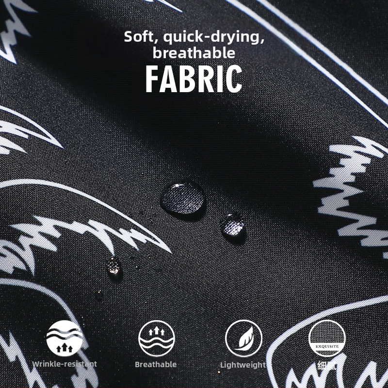 Gailang muške plažne šorceve, casual stil, poliester materijal, 100% poliester, proljeće 2025