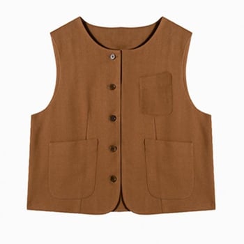 Ženski vest s polo ovratnikom – Chenille-Spandex tkanina, proljeće 2025
