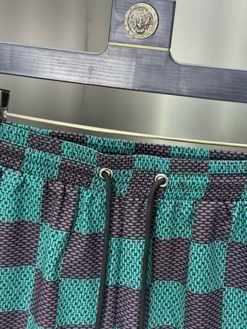 Muške plažne šorceve od poliestera, s podstavom, print uzorak, mikro-elastičnost