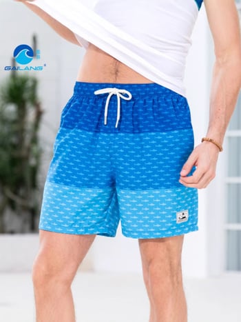 Muške plivačke šorceve – brzo se suše, prugaste, s podstavom, poliester, za sve sezone