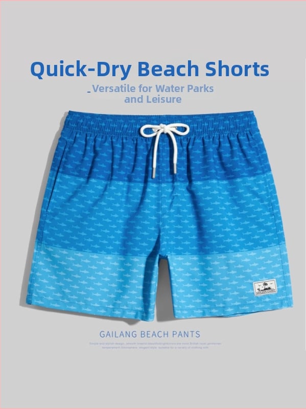 Muške plivačke šorceve – brzo se suše, prugaste, s podstavom, poliester, za sve sezone