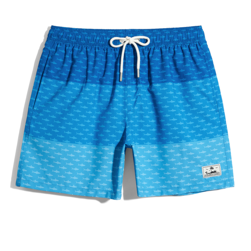 Muške plivačke šorceve – brzo se suše, prugaste, s podstavom, poliester, za sve sezone