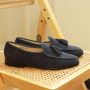 Muški tassel loafers bez vezica od kože prvog sloja, oštar nos, niski potpetica 1–3 cm, moderan dizajn