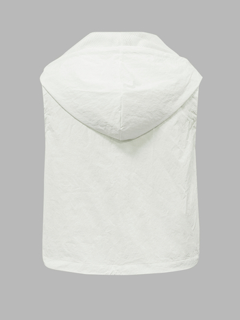 Ženska bezrukavna vesta s kapuljom, casual stil, standardna duljina, poliester 90-95%, japansko-korejski casual stil