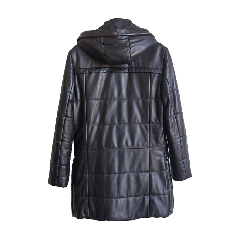 Muška kožna jakna u britskom stilu od prave ovčje kože, zatvarač na zip, srednja duljina