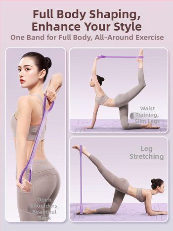 Figure-8 TPE napinjač za pokretljivost ramena i tonus leđa – kućna fitness traka za žene