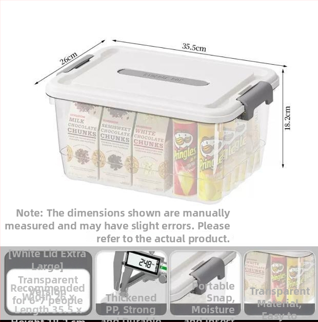 Priehľadná PP skladovacia krabička, ručná verzia, zapínanie na cvaknutie, modely JLSD01/02/03/04