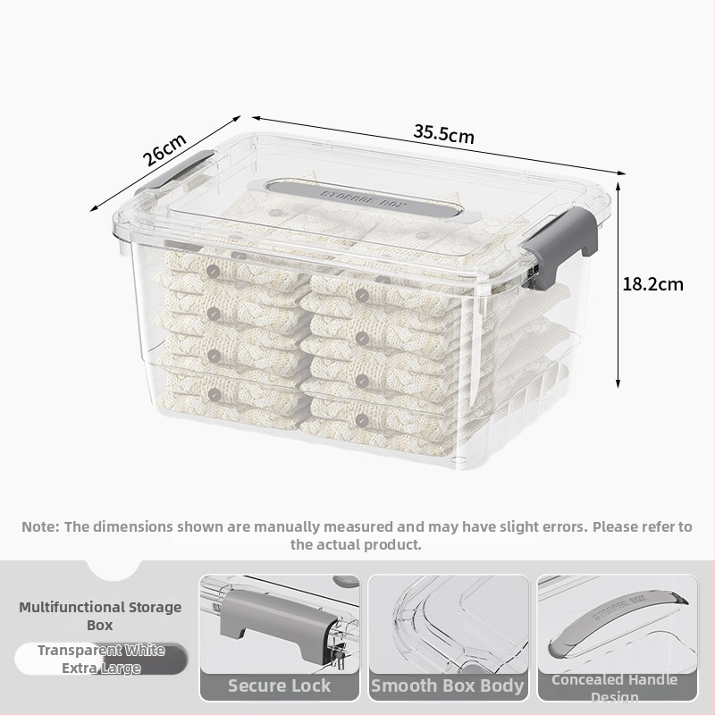 Priehľadná PP skladovacia krabička, ručná verzia, zapínanie na cvaknutie, modely JLSD01/02/03/04
