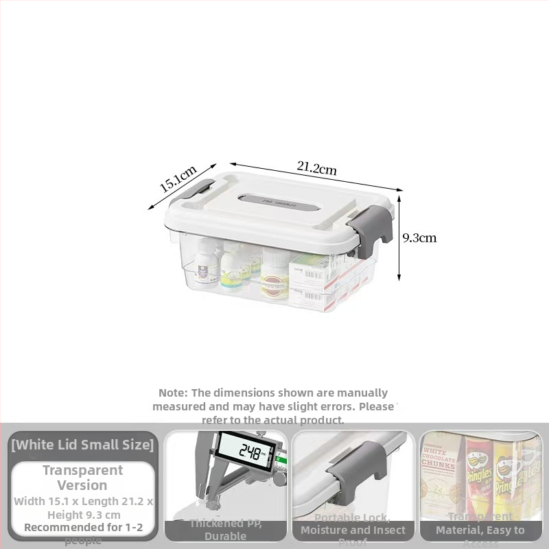 Priehľadná PP skladovacia krabička, ručná verzia, zapínanie na cvaknutie, modely JLSD01/02/03/04