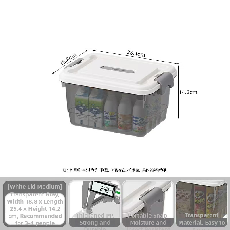Priehľadná PP skladovacia krabička, ručná verzia, zapínanie na cvaknutie, modely JLSD01/02/03/04
