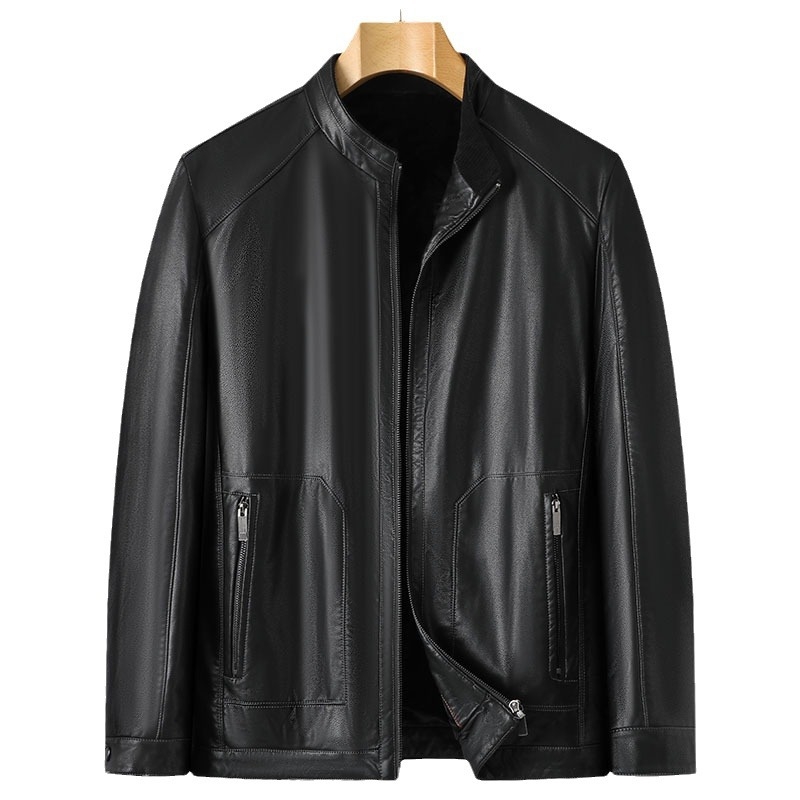 PU kožna jakna, stojeći ovratnik, široka silueta, kratka duljina, zimska 2023