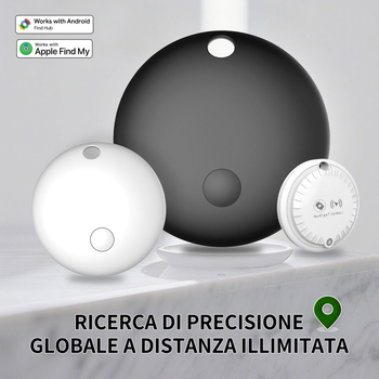 Локатор за предмети F03c | Батерия 210 mAh • Безжично проследяване до 50 m • Размери 29×29×9 mm • Тегло 7,2 g