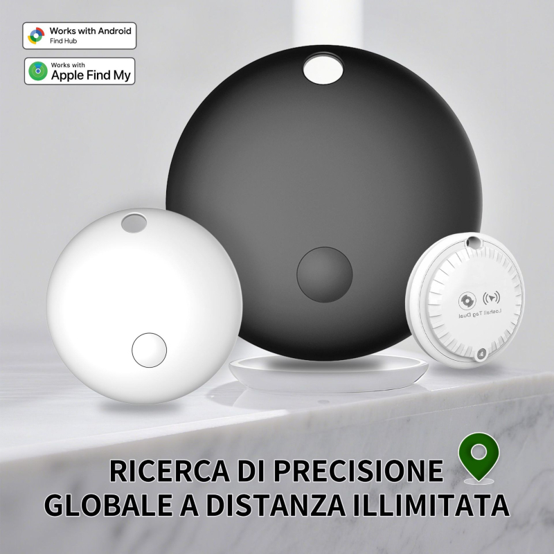 Локатор за предмети F03c | Батерия 210 mAh • Безжично проследяване до 50 m • Размери 29×29×9 mm • Тегло 7,2 g