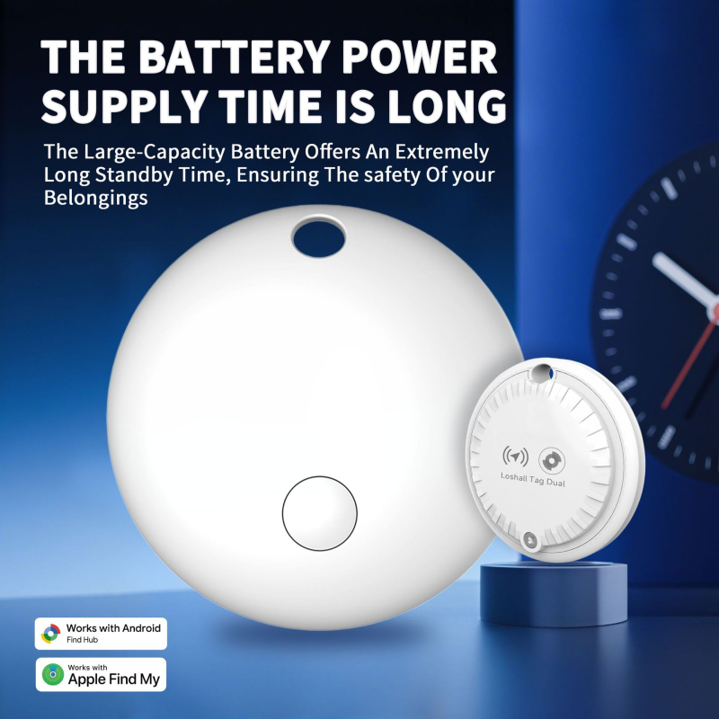 Локатор за предмети F03c | Батерия 210 mAh • Безжично проследяване до 50 m • Размери 29×29×9 mm • Тегло 7,2 g