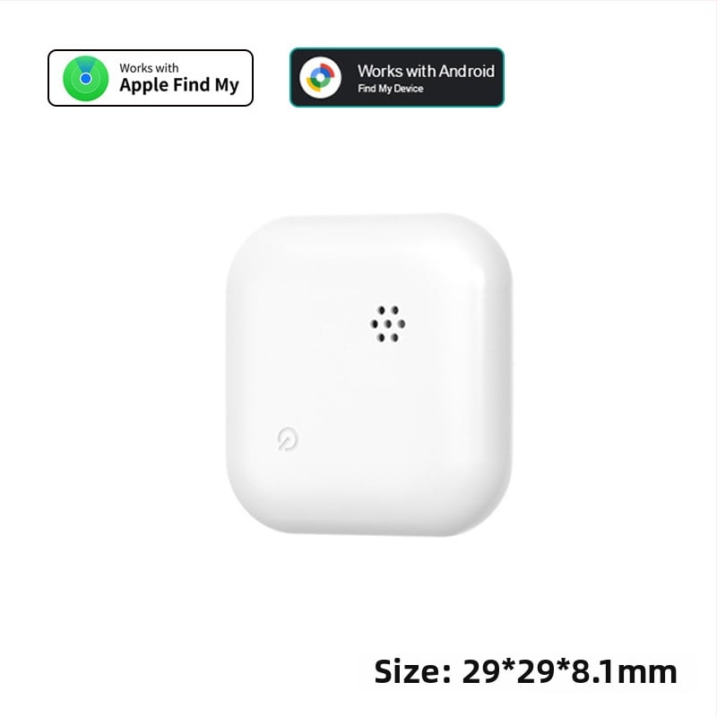 Локатор за предмети F03c | Батерия 210 mAh • Безжично проследяване до 50 m • Размери 29×29×9 mm • Тегло 7,2 g