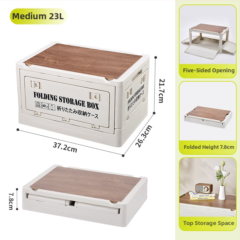 Zložiteľná PP plastová úložná skrinka do auta, kapacita 30L/55L, viacúčelová