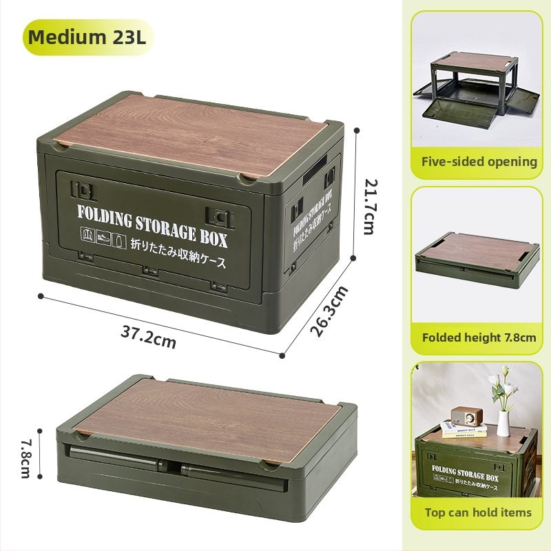 Zložiteľná PP plastová úložná skrinka do auta, kapacita 30L/55L, viacúčelová