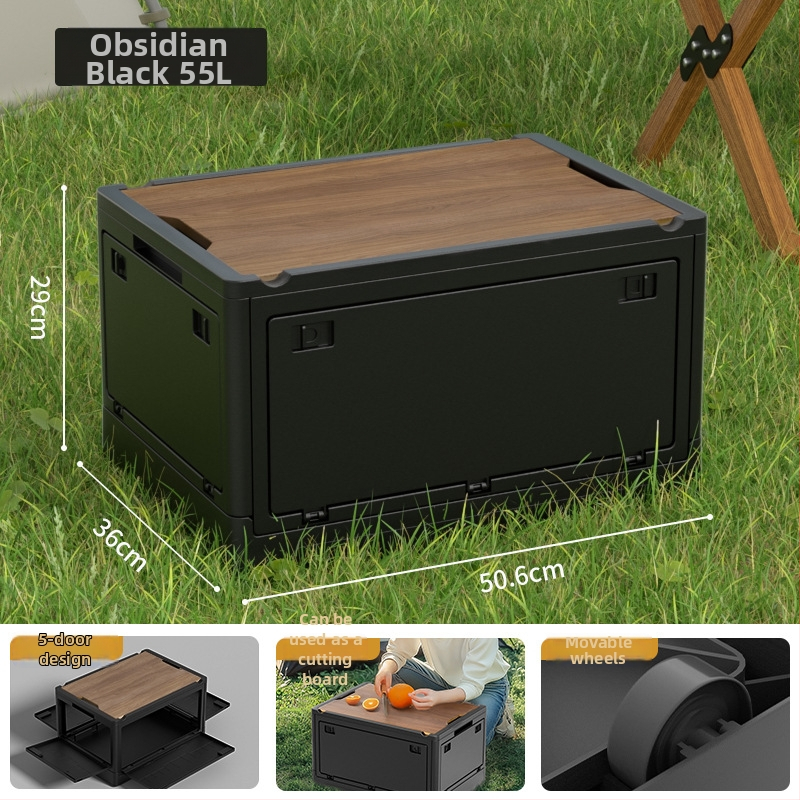 Zložiteľná PP plastová úložná skrinka do auta, kapacita 30L/55L, viacúčelová