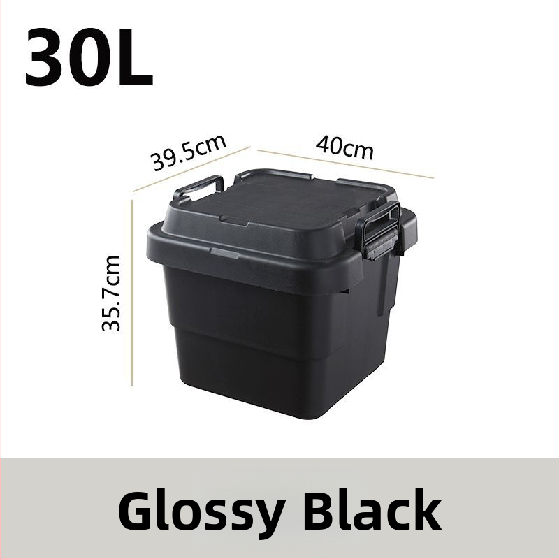 Auto kempingová skladovacia skrinka, zosilnená s veľkou kapacitou, štvorcová plastová nádoba, prenosná a viacúčelová, 100% nový materiál