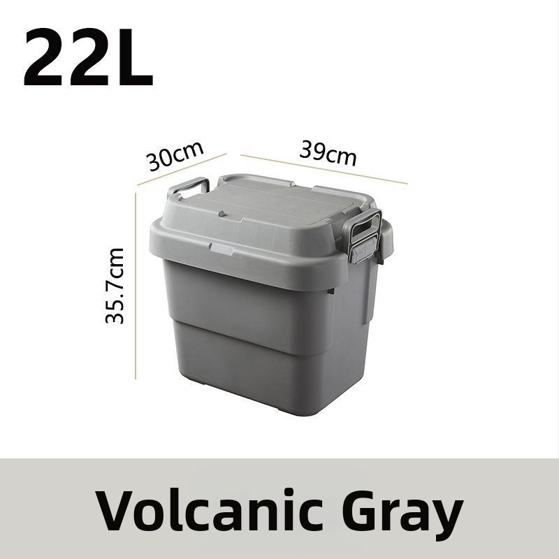 Auto kempingová skladovacia skrinka, zosilnená s veľkou kapacitou, štvorcová plastová nádoba, prenosná a viacúčelová, 100% nový materiál