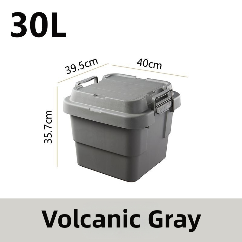 Auto kempingová skladovacia skrinka, zosilnená s veľkou kapacitou, štvorcová plastová nádoba, prenosná a viacúčelová, 100% nový materiál
