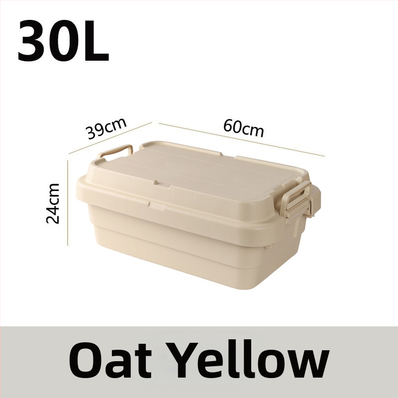 Auto kempingová skladovacia skrinka, zosilnená s veľkou kapacitou, štvorcová plastová nádoba, prenosná a viacúčelová, 100% nový materiál