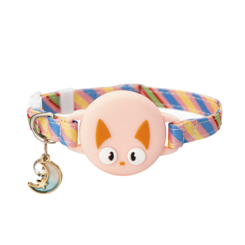 AirTag nyomkövető macskanyakörv, Cartoon mintázat, műbőr, macskáknak, lazább stílus, egész éves használatra