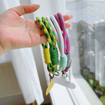 Верига за калъф за телефон — мультяшен дизайн, универсална съвместимост, къса връзка за ръка, пръстенова скоба