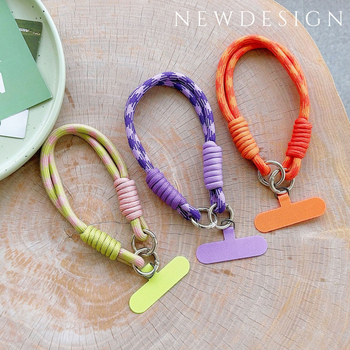 Верига за калъф за телефон — мультяшен дизайн, универсална съвместимост, къса връзка за ръка, пръстенова скоба
