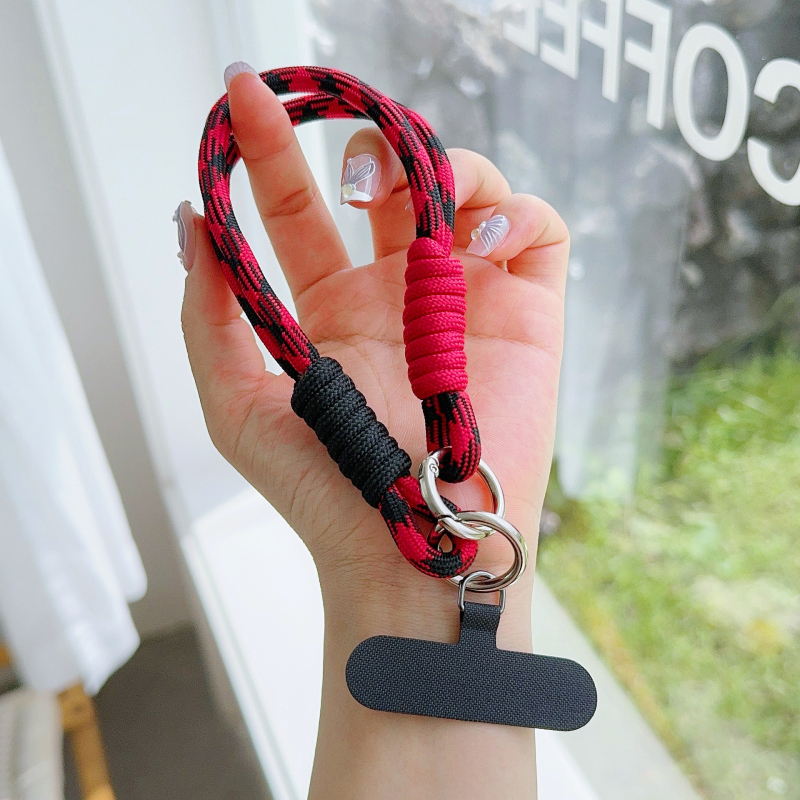 Верига за калъф за телефон — мультяшен дизайн, универсална съвместимост, къса връзка за ръка, пръстенова скоба