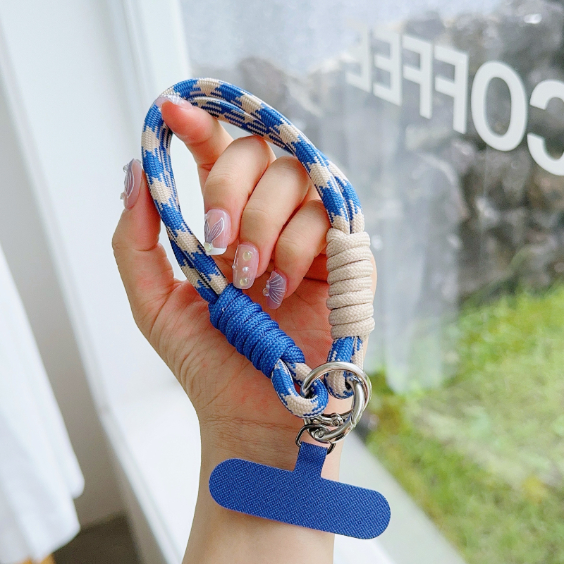 Верига за калъф за телефон — мультяшен дизайн, универсална съвместимост, къса връзка за ръка, пръстенова скоба