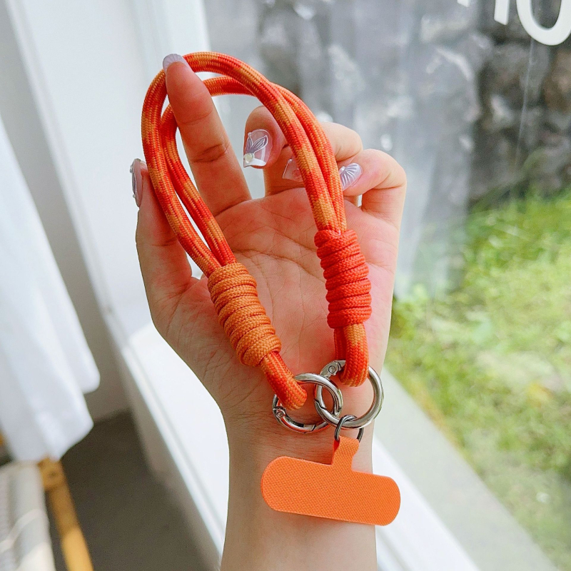 Верига за калъф за телефон — мультяшен дизайн, универсална съвместимост, къса връзка за ръка, пръстенова скоба