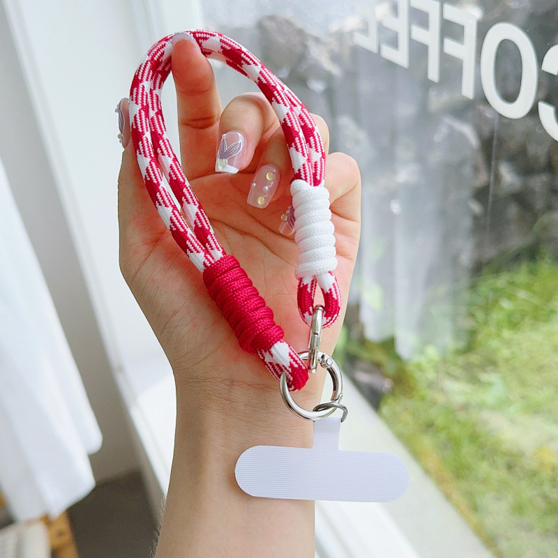 Верига за калъф за телефон — мультяшен дизайн, универсална съвместимост, къса връзка за ръка, пръстенова скоба