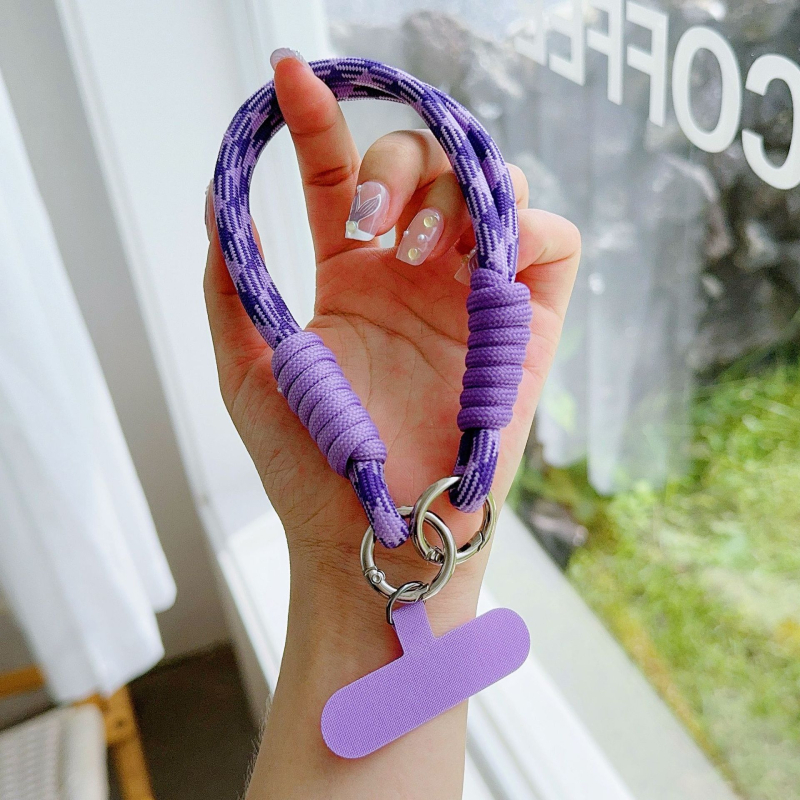 Верига за калъф за телефон — мультяшен дизайн, универсална съвместимост, къса връзка за ръка, пръстенова скоба