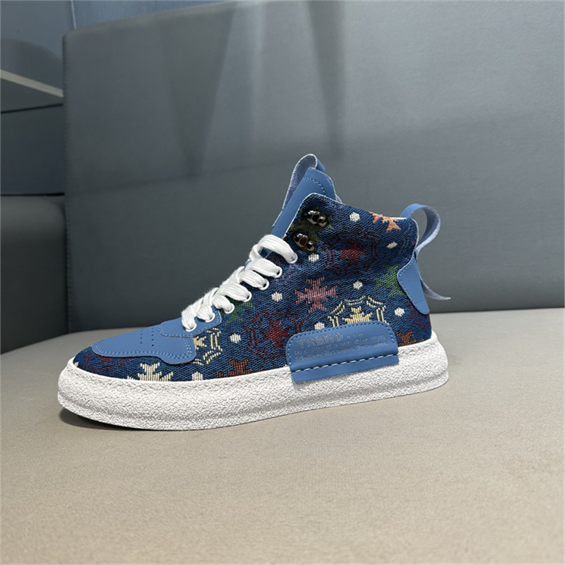 Muške tenisice za prelazak rijekom, visoki gornji dio od platna, prozračna gumena potplata, vezanje, proljetni sportski stil