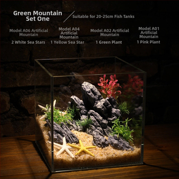 Akvariumska dekoracija od smole – rockery za akvarij, set za uređenje, brend Scenery