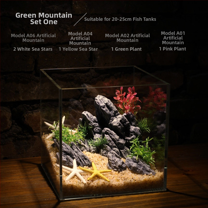 Akvariumska dekoracija od smole – rockery za akvarij, set za uređenje, brend Scenery