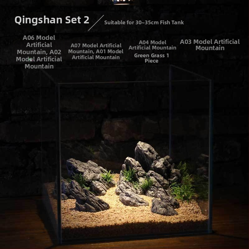 Akvariumska dekoracija od smole – rockery za akvarij, set za uređenje, brend Scenery