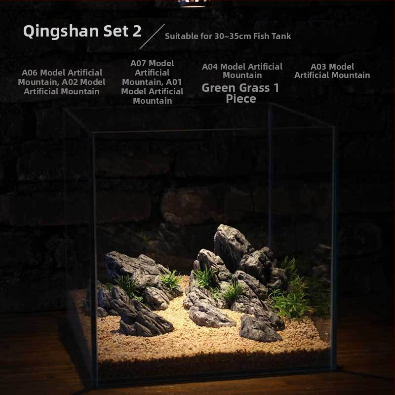 Akvariumska dekoracija od smole – rockery za akvarij, set za uređenje, brend Scenery