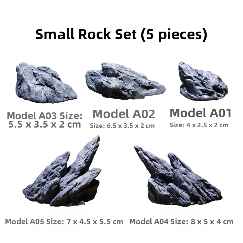 Akvariumska dekoracija od smole – rockery za akvarij, set za uređenje, brend Scenery