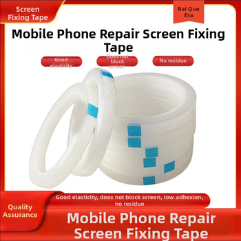 Páska na opravu obrazoviek pre mobily a tablety – oprava skresleného displeja, páska na upevnenie zadného krytu rámu (Základný materiál: PET; Hrúbka: 0,055 mm; Systém lepidla: akrylový; Jadro: gumové jadro; Viskozita: vysoká)