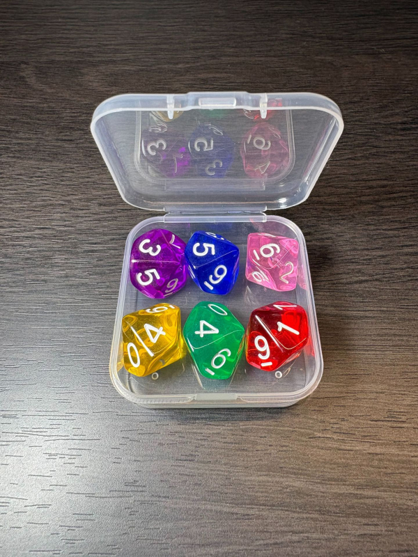 Set kockica: desetostranične kocke od akrila s zaobljenim kutovima, u kutiji 60 komada, oblik d10