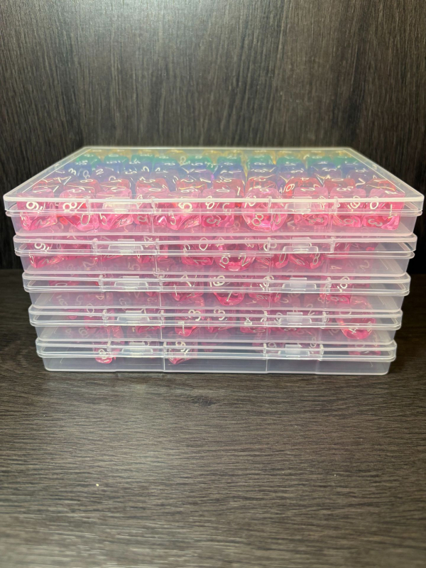 Set kockica: desetostranične kocke od akrila s zaobljenim kutovima, u kutiji 60 komada, oblik d10