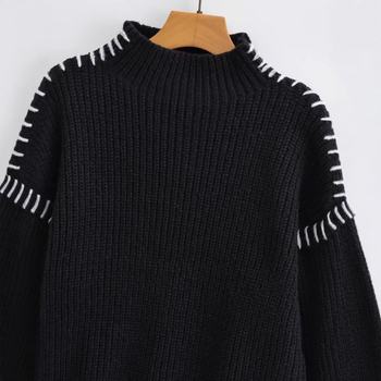 Ženski bezrukavni pulover s okruglim izrezom, šivanje u blokovima boja, poliester, slim fit, gradski stil