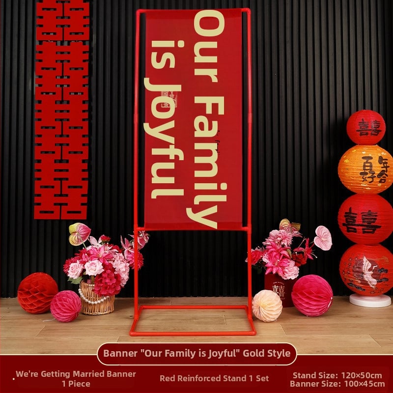 Banner-e pentru arc de nuntă în aer liber — poliester, decorare de nuntă, număr de produs F98HS95T6HH599, ambalaj obișnuit