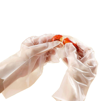 Jednokratne plastične rukavice, prozirne, debljina 0,05–0,1 mm, prehrambeni tip, otporne na masnoće