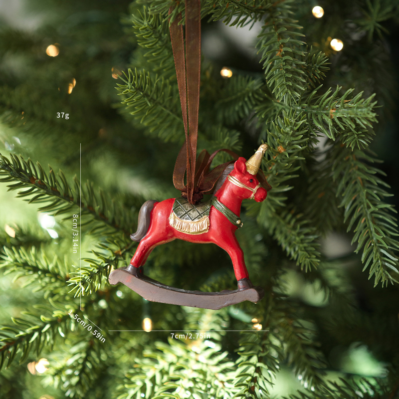 Висулка от смола за коледна украса в модерен минималистичен стил